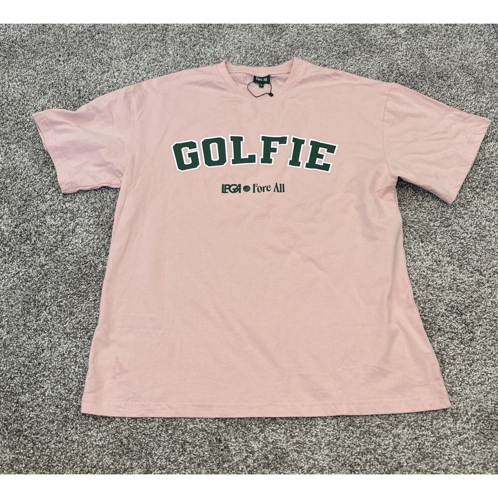 Fore All LPGA Pink/Green Golf T-Shirt Women’s Size Large